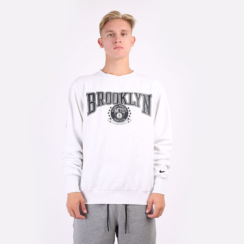 мужская серая толстовка Nike Brooklyn Crew DJ2795-051 - цена, описание, фото 3